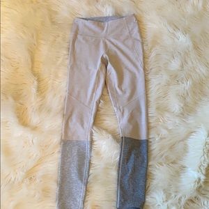 Outdoor Voices neutral tri-tone leggings
